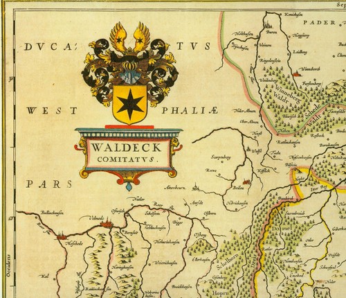 Hist landkarte waldeck - hist.,