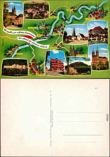 Landkarten-Ansichtskarte
