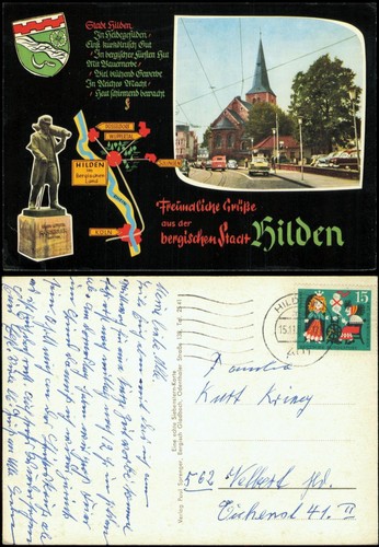 Ansichtskarte hilden - ansichtskarte,