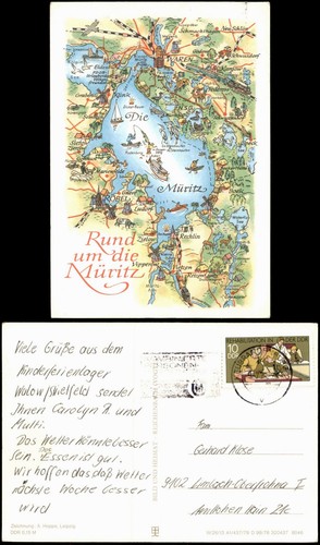 Ansichtskarte waren - ansichtskarte, (müritz)