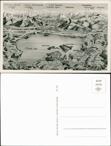 Ansichtskarte chiemsee - ansichtskarte,