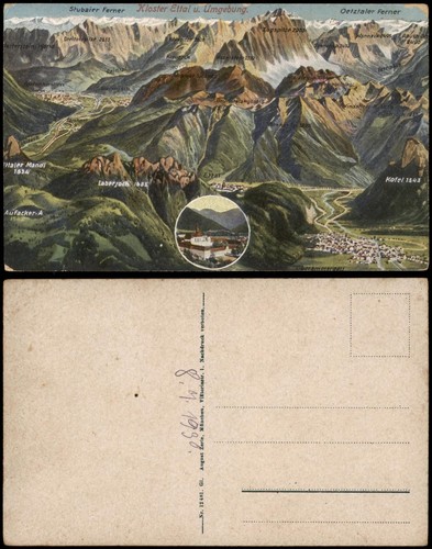 Ansichtskarte ettal kloster - ansichtskarte,