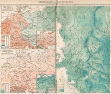 Landkarte. Klimakarte von